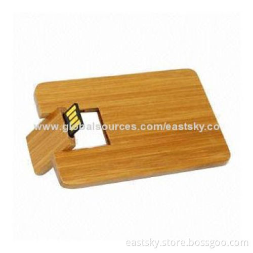 Wooden Business Card USB with Deft Configuration, Shockproof and Moisture-proof